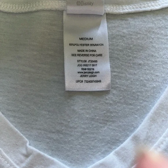 Disney White and Gold Women's Top Size Medium - Picture 7 of 8